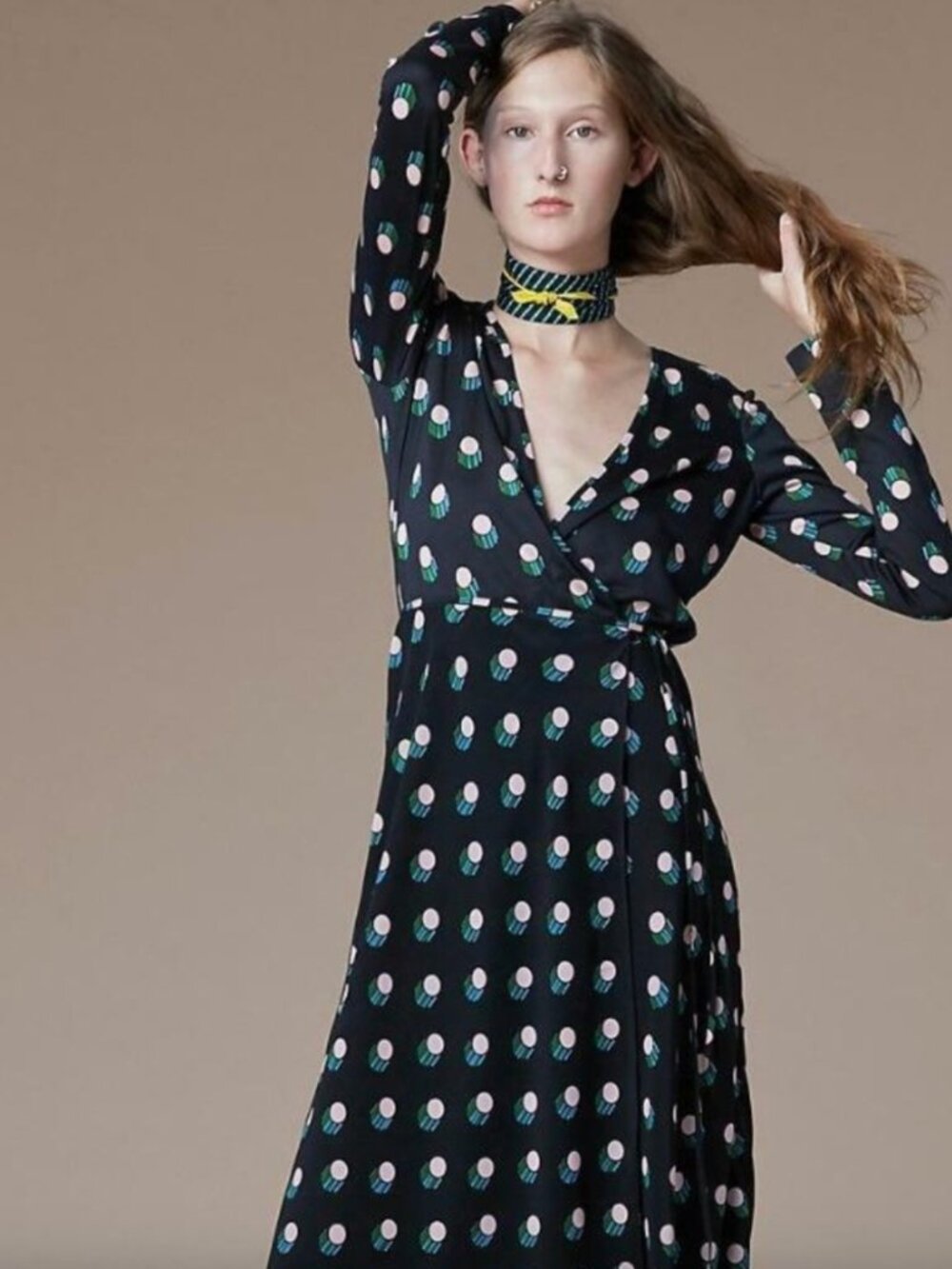 Diane von Furstenberg Casimir Dot Wrap Dress